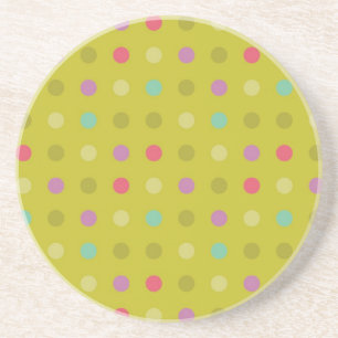 Dessous De Verre En Grès motif arrière - plan de Polka-dot