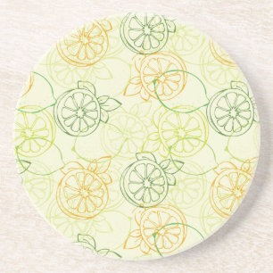 Dessous De Verre En Grès Motif au citron