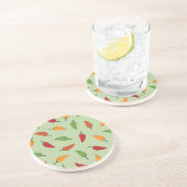 Dessous De Verre En Grès motif au piment (Côté)