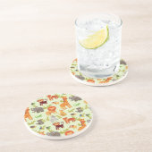 Dessous De Verre En Grès Motif avec des animaux de bande dessinée (Côté)