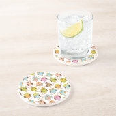 Dessous De Verre En Grès motif avec des oiseaux (Côté)