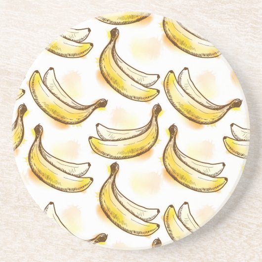 Dessous De Verre En Grès Motif avec la banane (Devant)