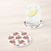 Dessous De Verre En Grès Motif avec la grenade (Côté)