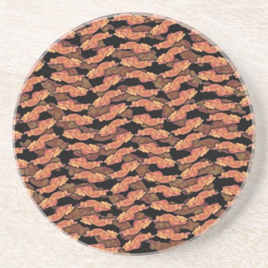 Dessous De Verre En Grès Motif Bacon (Devant)