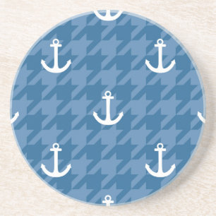 Dessous De Verre En Grès Motif blanc d'Ancre