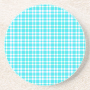 Dessous De Verre En Grès Motif carreaux bleu blanc