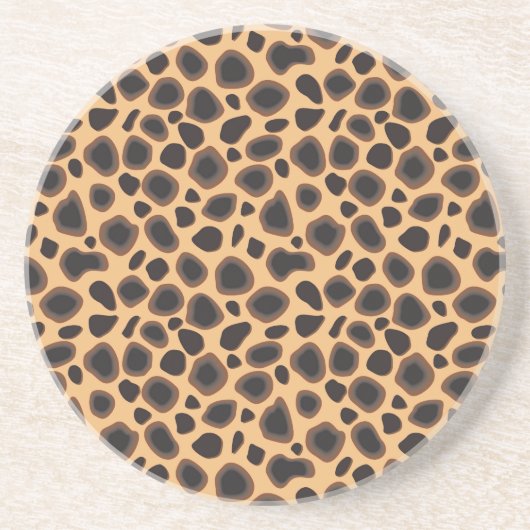 Dessous De Verre En Grès Motif Cheetah (Devant)