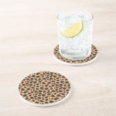 Dessous De Verre En Grès Motif Cheetah (Côté)
