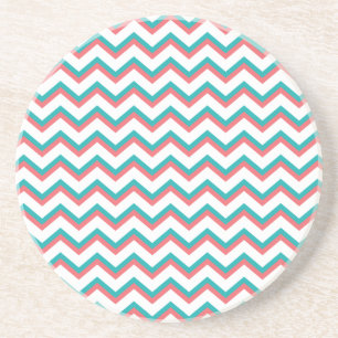 Dessous De Verre En Grès Motif Chevron Sud-Ouest