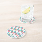 Dessous De Verre En Grès Motif Chevron Sud-Ouest (Côté)