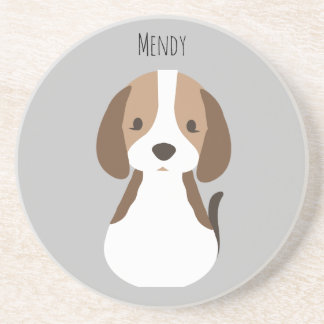 Dessous De Verre En Grès Motif chien gris mou