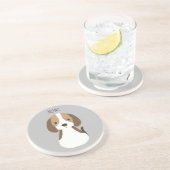 Dessous De Verre En Grès Motif chien gris mou (Côté)