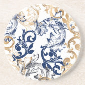 Dessous De Verre En Grès Motif Classique Rétro de Style Baroque (Devant)