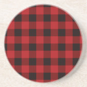 Dessous De Verre En Grès Motif classique rouge et noir (Devant)