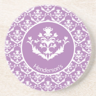 Dessous De Verre En Grès Motif Damas Ornat