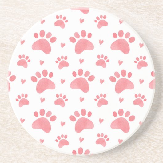 Dessous De Verre En Grès Motif d'aquarelle Cat Paws (Devant)