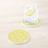 Dessous De Verre En Grès Motif d'aquarelle de tranches de citron (Côté)