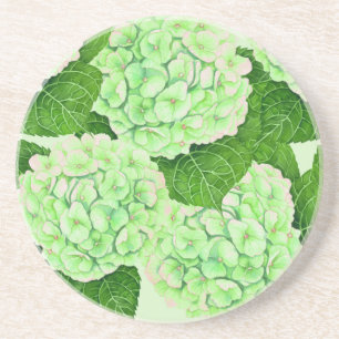 Dessous De Verre En Grès Motif d'aquarelle Hydrangea
