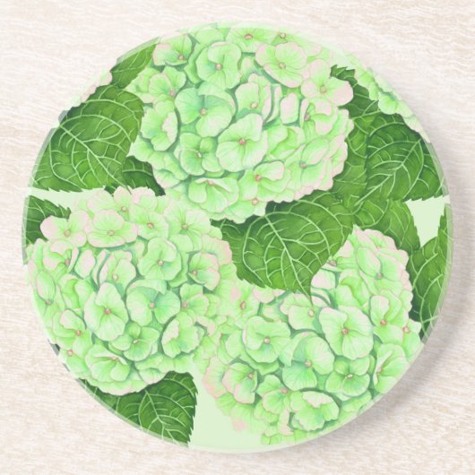 Dessous De Verre En Grès Motif d'aquarelle Hydrangea (Devant)