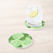 Dessous De Verre En Grès Motif d'aquarelle Hydrangea (Côté)