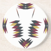 Dessous De Verre En Grès Motif d'art autochtone du sud-ouest (Devant)