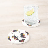 Dessous De Verre En Grès Motif d'art autochtone du sud-ouest (Côté)