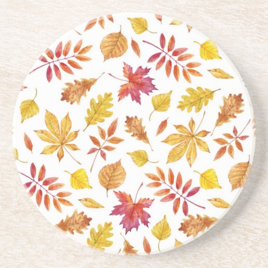 Dessous De Verre En Grès Motif d'automne (Devant)