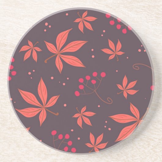 Dessous De Verre En Grès Motif d'automne (Devant)
