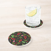 Dessous De Verre En Grès Motif de Baies (Côté)