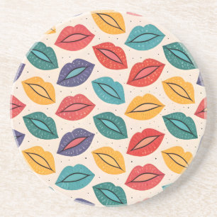 Dessous De Verre En Grès Motif de baiser