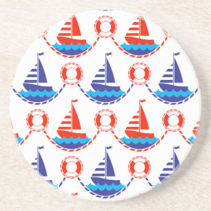 Dessous De Verre En Grès Motif de bateau à voile
