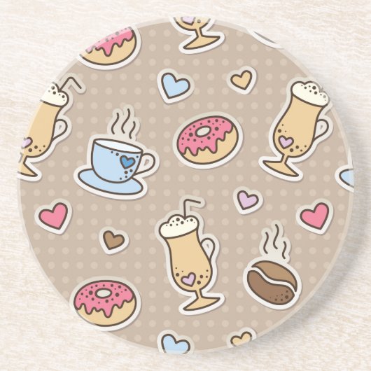 Dessous De Verre En Grès Motif de café (Devant)