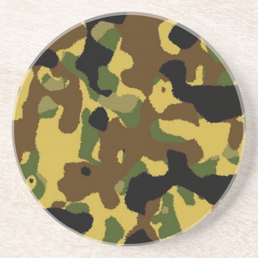 Dessous De Verre En Grès motif de camouflage (Devant)