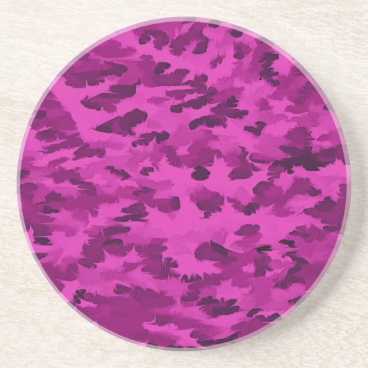 Dessous De Verre En Grès Motif de camouflage violet (Devant)