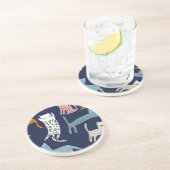 Dessous De Verre En Grès Motif de chat (Côté)
