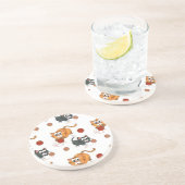 Dessous De Verre En Grès Motif de chat (Côté)
