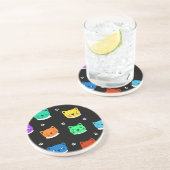 Dessous De Verre En Grès Motif de chat (Côté)
