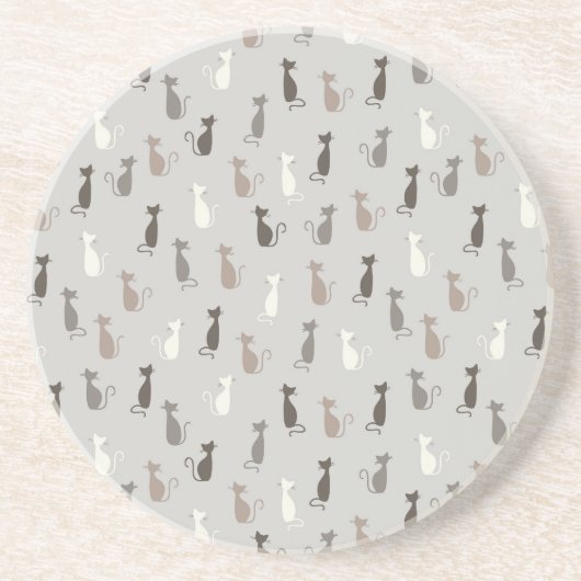 Dessous De Verre En Grès Motif de chats (Devant)