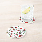 Dessous De Verre En Grès Motif de coccinelle (Côté)