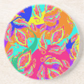 Dessous De Verre En Grès motif de couleur abstrait (Devant)
