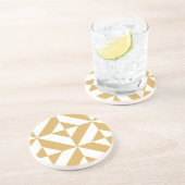 Dessous De Verre En Grès Motif de cube géométrique Cool profond (Côté)