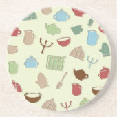 Dessous De Verre En Grès Motif de cuisine (Devant)