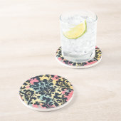 Dessous De Verre En Grès Motif de damas ancien (Côté)