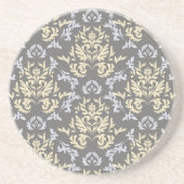 Dessous De Verre En Grès Motif de damassé (Devant)