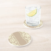 Dessous De Verre En Grès Motif de dentelle, cru 7 de fleur (Côté)