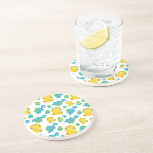 Dessous De Verre En Grès Motif De Dinosaures, Dinosaures Mignons, Baby Dino