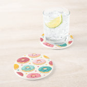 Dessous De Verre En Grès Motif de Donuts (Côté)