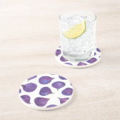 Dessous De Verre En Grès Motif de figues aquarelle (Côté)