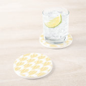 Dessous De Verre En Grès Motif de flèche tribal jaune (Côté)