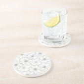 Dessous De Verre En Grès Motif de fleurs (Côté)